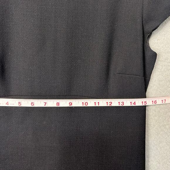 Hobbs Petite Mia Dress Black 100% Wool Size 8 Understated Luxury Classic Staple - Picture 5 of 12